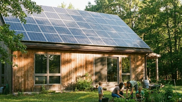 تركيب الألواح الشمسية على السطح السكني