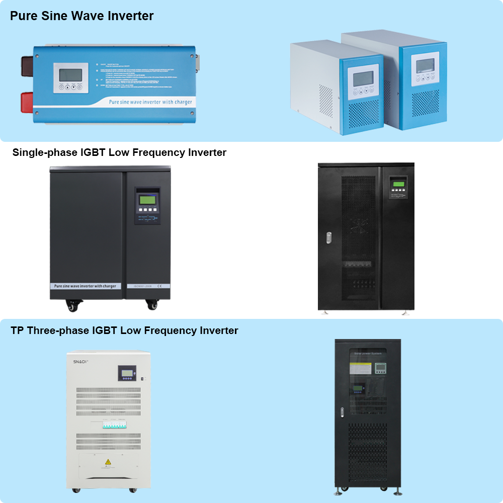 different kind of solar inverter نوع مختلف من العاكس للطاقة الشمسية