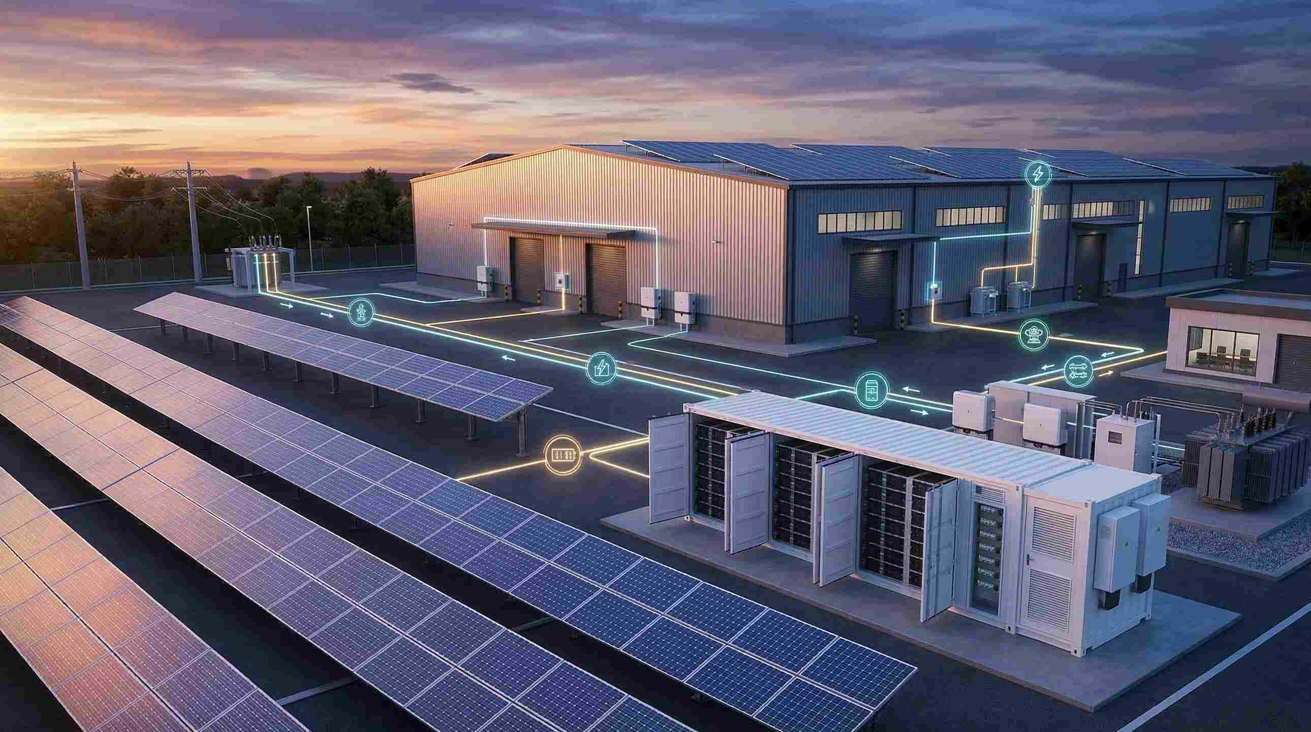 تخزين بطارية Microgrid 2026: التقنية والتكاليف والتنفيذ
