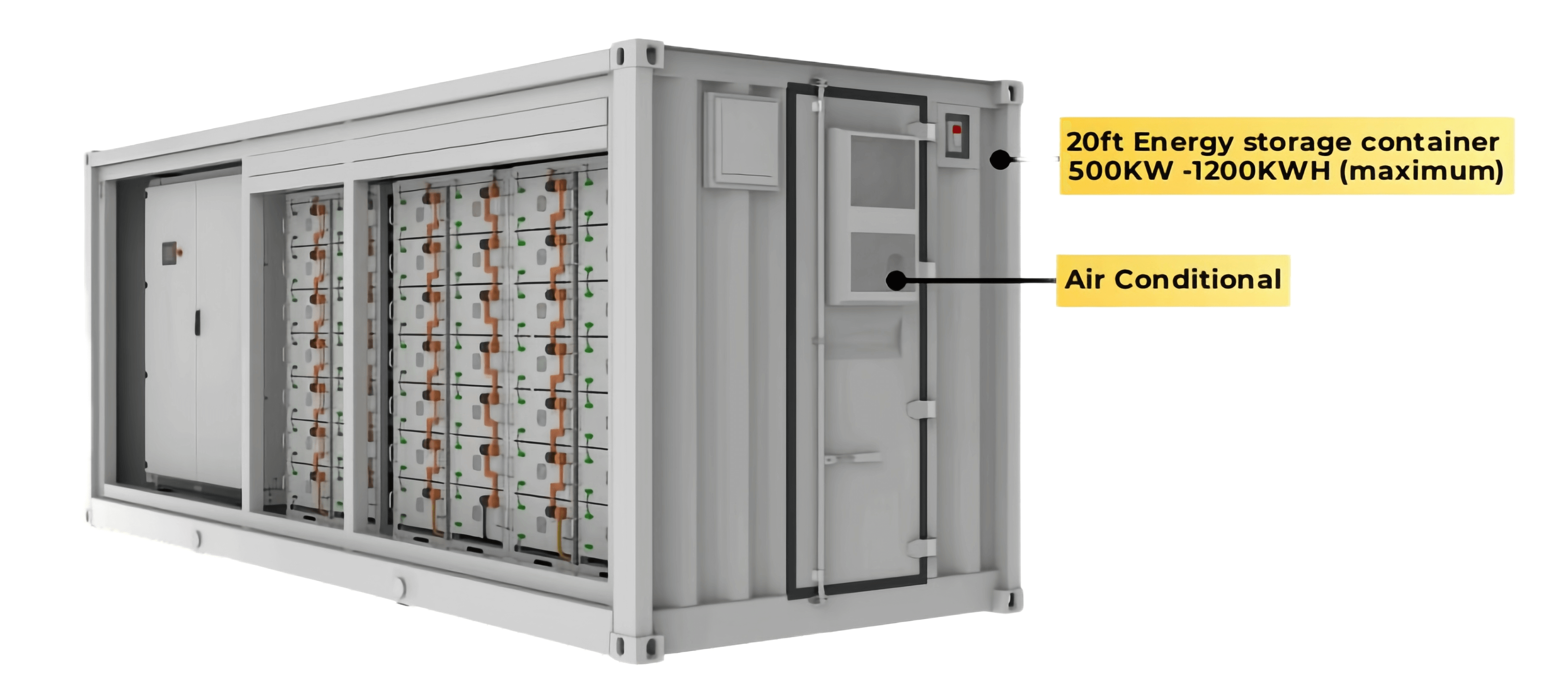 نظام تخزين الطاقة الشمسية بقدرة 500 كيلو وات 1 ميجاوات في الساعة